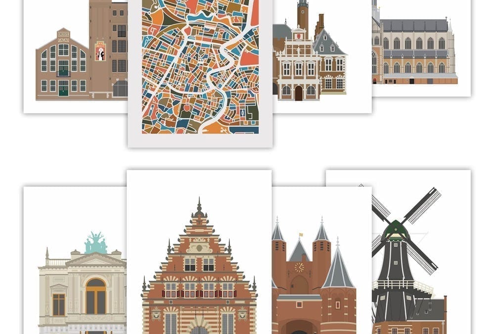 Ansichtkaarten Haarlem (set van 8)