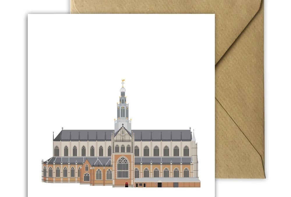 Wenskaart Bavokerk Haarlem