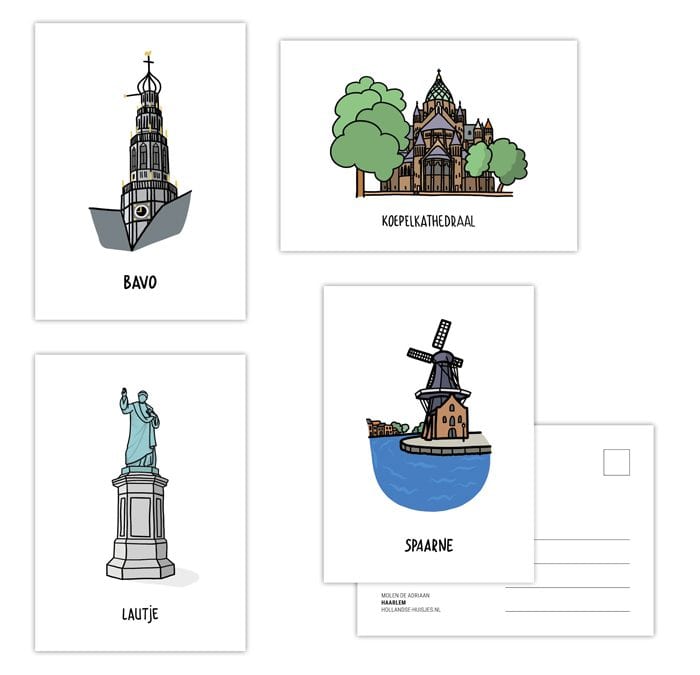 Ansichtkaarten Haarlem (set van 4)