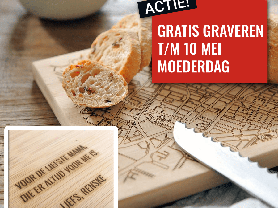 Moederdagactie: Gratis persoonlijke gravering t/m 10 mei 2026